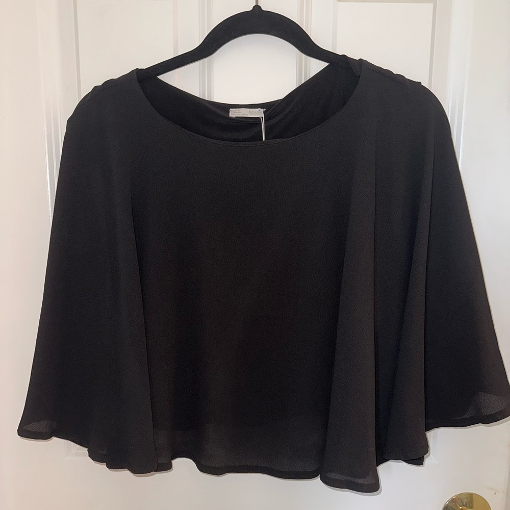 New! Zara black cape size small